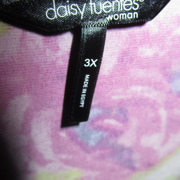3X Plus Size Daisy Fuentes Very Colorful Blouse top shirt womens twist front - Picture 5 of 6